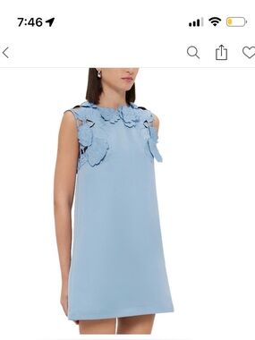 Leo Lin | Dresses | Leo Lin Aurelie Appliqu Short Sleeve Minidress Size 4 |  Poshmark